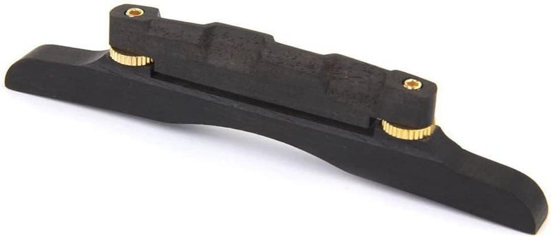 Musical String Mandolin Bridge Archtop Style Ebony Wood with Metal Hardware - Image 2